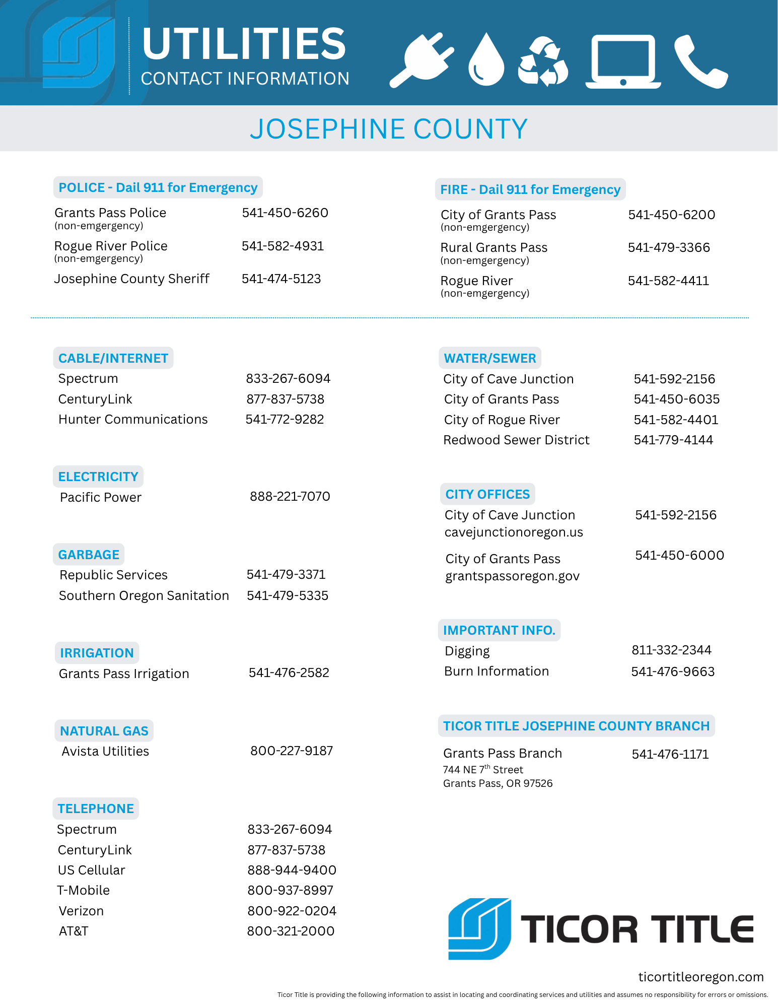 Josephine County Utilities